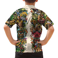 Hawaii And Japan Hawaiian Shirt Tiki With Oni Mask LT05 - Polynesian Pride