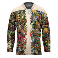 Hawaii And Japan Hockey Jersey Tiki With Oni Mask LT05 Unisex Colorful - Polynesian Pride