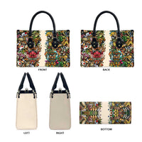 Hawaii And Japan Leather Bag Tiki With Oni Mask - Polynesian Pride