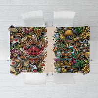 Hawaii And Japan Tablecloth Tiki With Oni Mask LT05 Colorful - Polynesian Pride