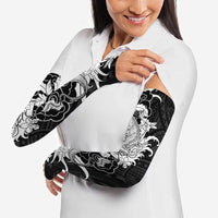 Hawaiian And Japanese Culture Arm Sleeves Irezumi Dragon With Polynesian Pattern Black LT05 - Polynesian Pride