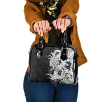 Hawaiian And Japanese Culture Shoulder Handbag Irezumi Dragon With Polynesian Pattern Black LT05 One Size Black - Polynesian Pride