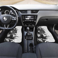 Hawaiian And Japanese Culture Car Mats Irezumi Dragon With Polynesian Pattern White LT05 Set 2pcs - Front White - Polynesian Pride