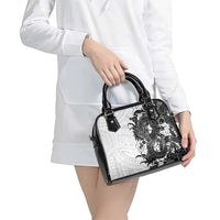 Hawaiian And Japanese Culture Shoulder Handbag Irezumi Dragon With Polynesian Pattern White LT05 - Polynesian Pride