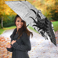 Hawaiian And Japanese Culture Umbrella Irezumi Dragon With Polynesian Pattern White LT05 - Polynesian Pride