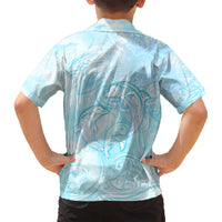 Polynesia Dolphins Under The Sea Kid Hawaiian Shirt Simple Style LT05 - Polynesian Pride
