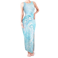 Polynesia Dolphins Under The Sea Tank Maxi Dress Simple Style LT05 Women Baby Blue - Polynesian Pride