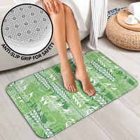 Green Hawaii Tapa Pattern Bathroom Set With Heliconia Vintage Style LT05 - Polynesian Pride