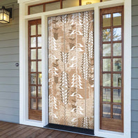 Beige Hawaii Tapa Pattern Door Cover With Heliconia Vintage Style LT05 - Polynesian Pride