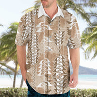 Beige Hawaii Tapa Pattern Hawaiian Shirt With Heliconia Vintage Style LT05 - Polynesian Pride