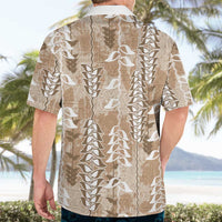 Beige Hawaii Tapa Pattern Hawaiian Shirt With Heliconia Vintage Style LT05 - Polynesian Pride