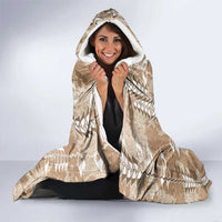 Beige Hawaii Tapa Pattern Hooded Blanket With Heliconia Vintage Style LT05 - Polynesian Pride