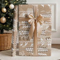 Beige Hawaii Tapa Pattern Wrapping Paper With Heliconia Vintage Style LT05 - Polynesian Pride