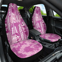 Magenta Hawaii Tapa Pattern Car Seat Cover With Heliconia Vintage Style LT05 One Size Magenta - Polynesian Pride