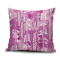 Magenta Hawaii Tapa Pattern Pillow Cover With Heliconia Vintage Style LT05 Magenta - Polynesian Pride