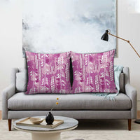 Magenta Hawaii Tapa Pattern Pillow Cover With Heliconia Vintage Style LT05 - Polynesian Pride
