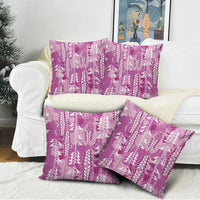 Magenta Hawaii Tapa Pattern Pillow Cover With Heliconia Vintage Style LT05 - Polynesian Pride