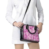 Magenta Hawaii Tapa Pattern Shoulder Handbag With Heliconia Vintage Style LT05 - Polynesian Pride