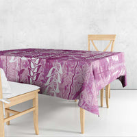 Magenta Hawaii Tapa Pattern Tablecloth With Heliconia Vintage Style LT05 - Polynesian Pride