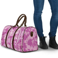 Magenta Hawaii Tapa Pattern Travel Bag With Heliconia Vintage Style LT05 - Polynesian Pride