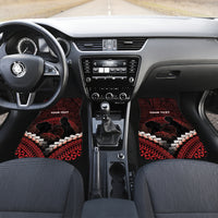 Personalised Tonga Happy Father's Day Car Mats Ofa Lahi Atu Dad Polynesian Tribal LT05 Set 2pcs - Front Red - Polynesian Pride