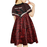 Personalised Tonga Happy Father's Day Kid Short Sleeve Dress Ofa Lahi Atu Dad Polynesian Tribal LT05 - Polynesian Pride