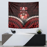 Tonga Happy Father's Day Tapestry Ofa Lahi Atu Dad Polynesian Tribal