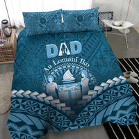 Fiji Happy Father's Day Bedding Set Au Lomani Iko Dad Polynesian Tribal