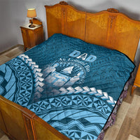 Fiji Happy Father's Day Quilt Au Lomani Iko Dad Polynesian Tribal