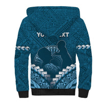 Personalised Fiji Happy Father's Day Sherpa Hoodie Au Lomani Iko Dad Polynesian Tribal LT05 - Polynesian Pride