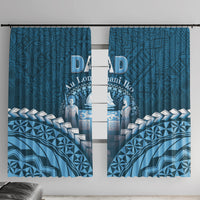 Fiji Happy Father's Day Window Curtain Au Lomani Iko Dad Polynesian Tribal