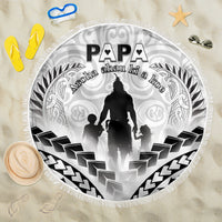 New Zealand Happy Father's Day Beach Blanket Aroha Ahau Ki A Koe Papa Polynesian Tribal
