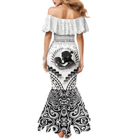 Personalised New Zealand Happy Father's Day Family Matching Mermaid Dress and Hawaiian Shirt Aroha Ahau Ki A Koe Papa Polynesian Tribal