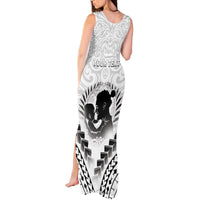 Personalised New Zealand Happy Father's Day Tank Maxi Dress Aroha Ahau Ki A Koe Papa Polynesian Tribal