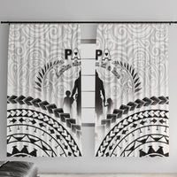 New Zealand Happy Father's Day Window Curtain Aroha Ahau Ki A Koe Papa Polynesian Tribal