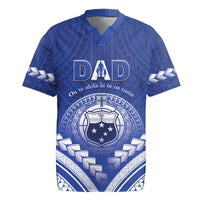 Personalised Samoa Happy Father's Day Rugby Jersey Ou Te Alofa Ia Te Oe Tama Dad Polynesian Tribal LT05 Blue - Polynesian Pride