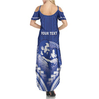 Personalised Samoa Happy Father's Day Summer Maxi Dress Ou Te Alofa Ia Te Oe Tama Dad Polynesian Tribal LT05 - Polynesian Pride