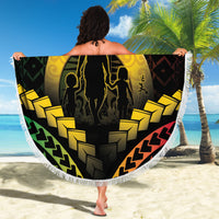Vanuatu Happy Father's Day Beach Blanket Mi Lavem Yu Papa Polynesian Tribal LT05 - Polynesian Pride