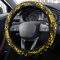 Vanuatu Happy Father's Day Steering Wheel Cover Mi Lavem Yu Papa Polynesian Tribal LT05 - Polynesian Pride