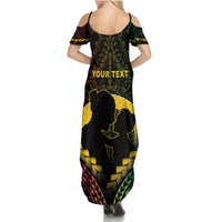 Personalised Vanuatu Happy Father's Day Summer Maxi Dress Mi Lavem Yu Papa Polynesian Tribal LT05 - Polynesian Pride