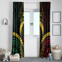 Vanuatu Happy Father's Day Window Curtain Mi Lavem Yu Papa Polynesian Tribal LT05 - Polynesian Pride