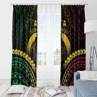 Vanuatu Happy Father's Day Window Curtain Mi Lavem Yu Papa Polynesian Tribal LT05 - Polynesian Pride