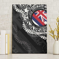 Hawaii Flag Day Canvas Wall Art Hawaiian Maile Lei LT05 Without Frame Black - Polynesian Pride