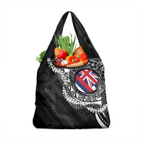 Hawaii Flag Day Grocery Bag Hawaiian Maile Lei LT05 1-pack One Size Black - Polynesian Pride