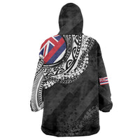 Hawaii Flag Day Wearable Blanket Hoodie Hawaiian Maile Lei LT05 - Polynesian Pride