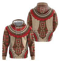 Samoa Language Week Hoodie Samoan Motif With Red Hibiscus