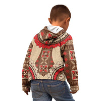 Samoa Language Week Kid Hoodie Samoan Motif With Red Hibiscus