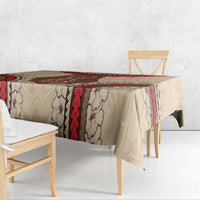 Samoa Language Week Tablecloth Samoan Motif With Red Hibiscus