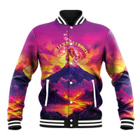 Hawaii Kilauea Volcano Baseball Jacket There Is Pele Goddess Of The Volcano LT05 Unisex Purple - Polynesian Pride