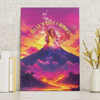 Hawaii Kilauea Volcano Canvas Wall Art There Is Pele Goddess Of The Volcano LT05 Without Frame Purple - Polynesian Pride